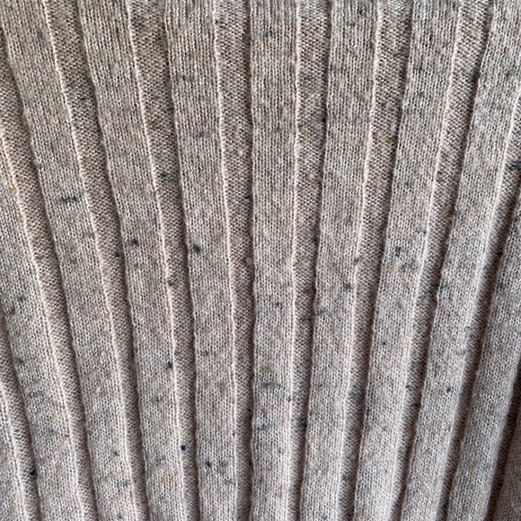 Madewell wool blend Cream Cowl Neck Sweater with Ribbed Texture - Picture 7 of 8